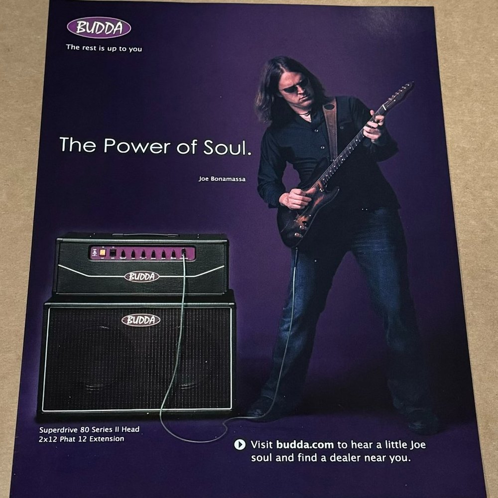 Joe Bonamassa - BUDDA AMPS - 2005 Print Advertisement